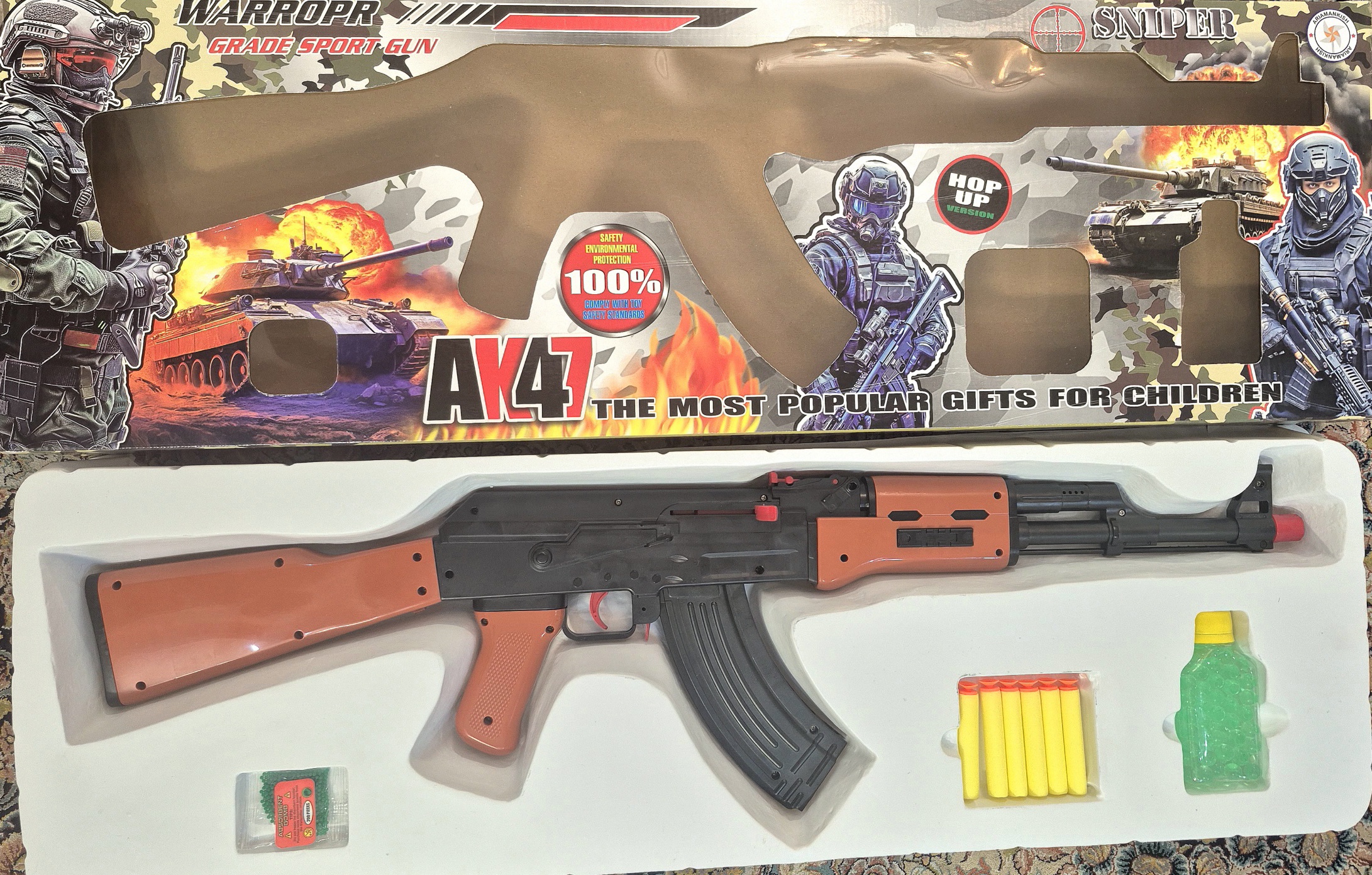 تفنگ تیر ابری و ژله ای کلاشینکف Ak47