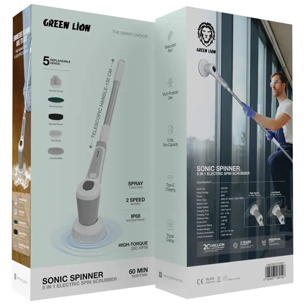 اسکرابر 5 کاره گرین لاین مدل Spinner 5 in 1