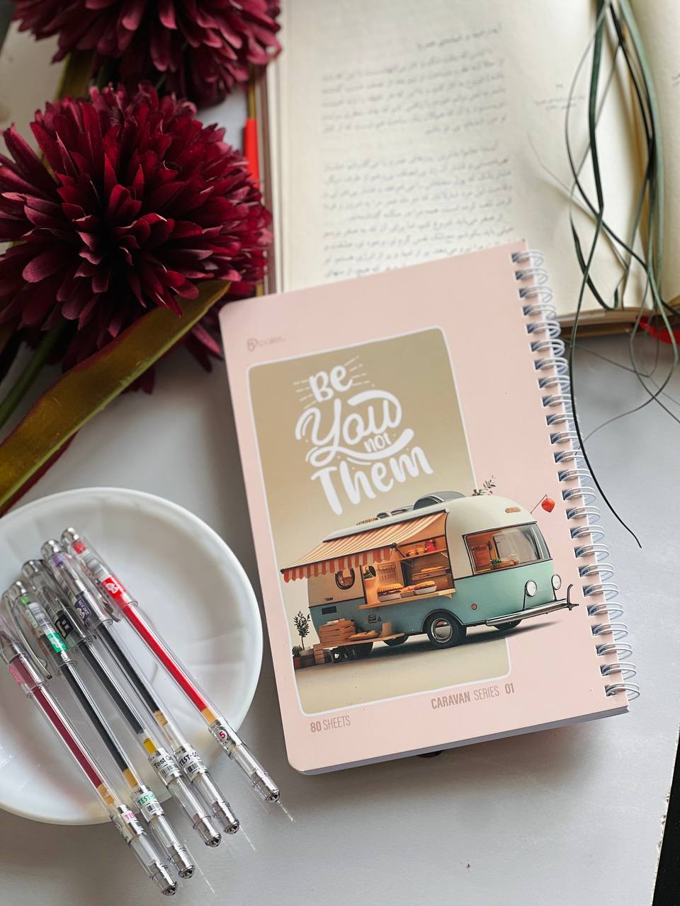 مینی دفتر 80 برگ مدل کاروان از برند Pallet کد 01