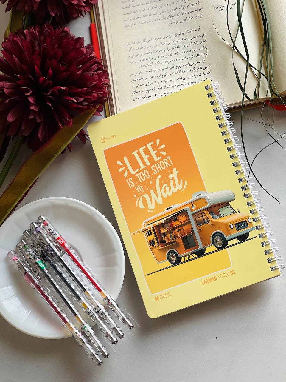 مینی دفتر 80 برگ مدل کاروان از برند Pallet کد 03