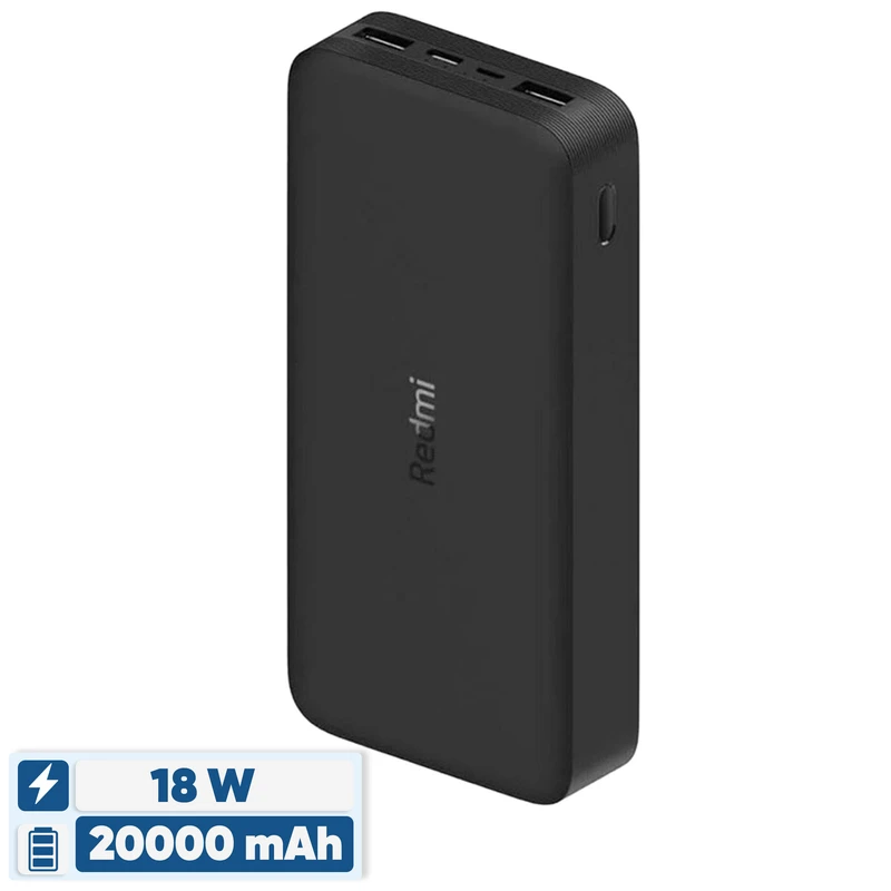 پاوربانک شیائومی مدل Redmi ظرفیت 20000 میلی آمپرساعت 18 وات