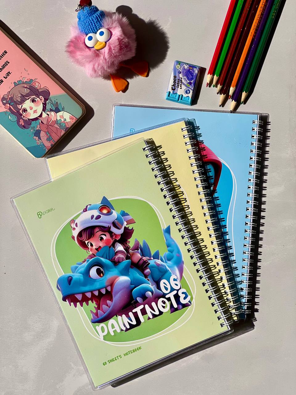 دفتر نقاشی مجلد کیوت 60 برگ از برند Pallet کد 06