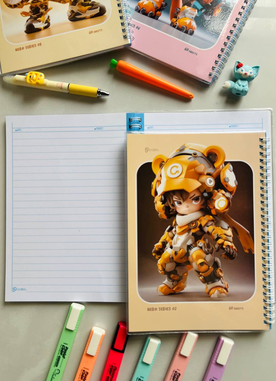 دفتر مجلد 60 برگ مدل Hero از برند Pallet کد 02