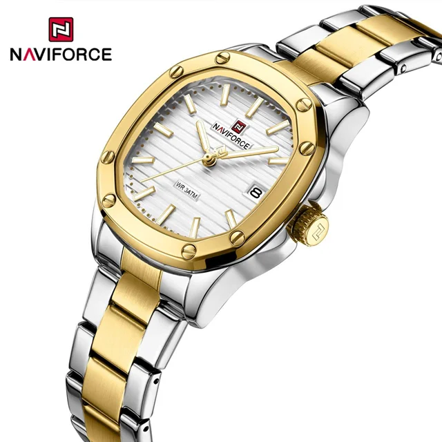 ساعت مچی عقربه ای زنانه نیوی فورس Naviforce NF 5069s gwg
