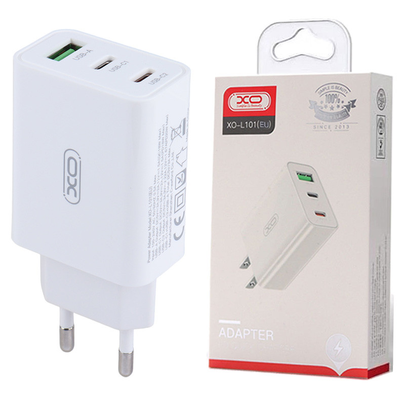 آداپتور فست شارژ XO XO-L101 3Port 3A QC3.0 PD3.0 20W