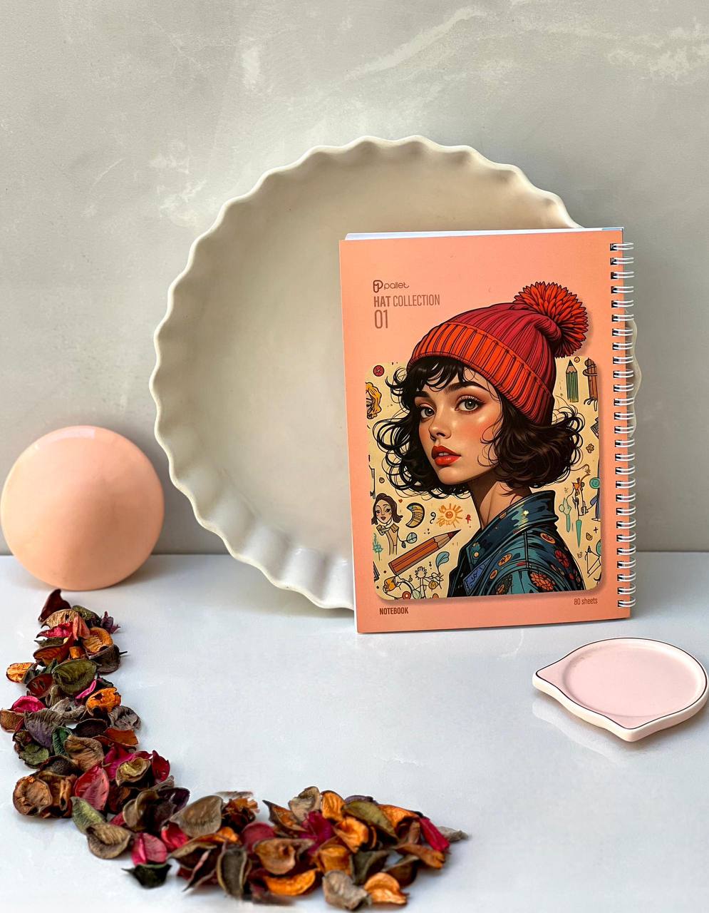 دفتر 80 برگ مدل Hat از برند Pallet کد 01