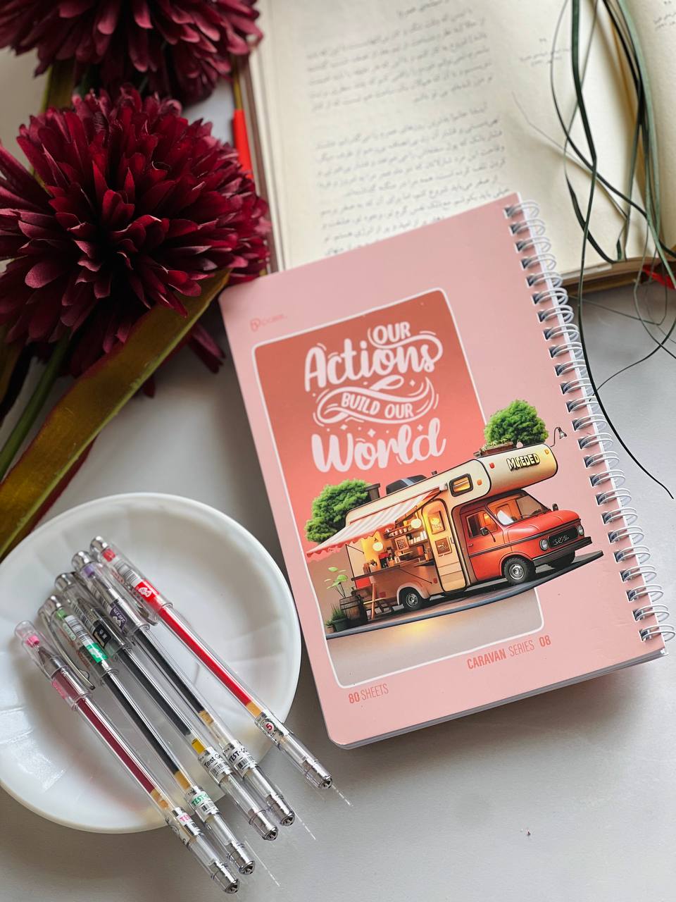 مینی دفتر 80 برگ مدل کاروان از برند Pallet کد 08