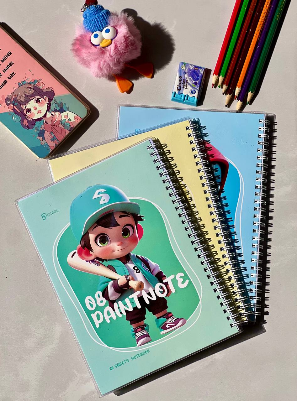 دفتر نقاشی مجلد کیوت 60 برگ از برند Pallet کد 08