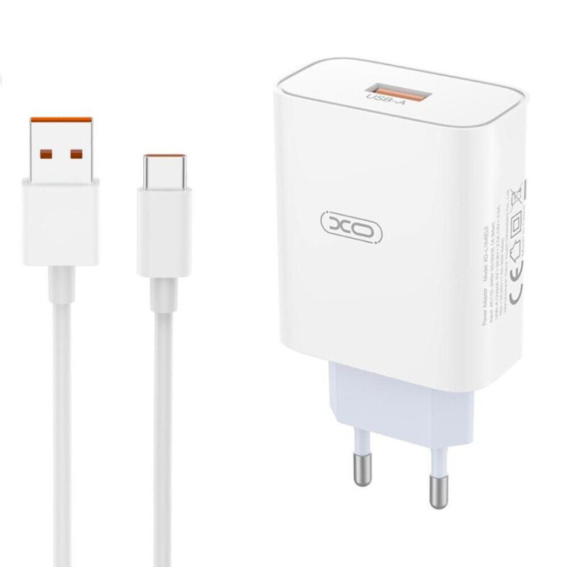 شارژر دیواری 120 وات ایکس او XO L164 3A + کابل تایپ سی