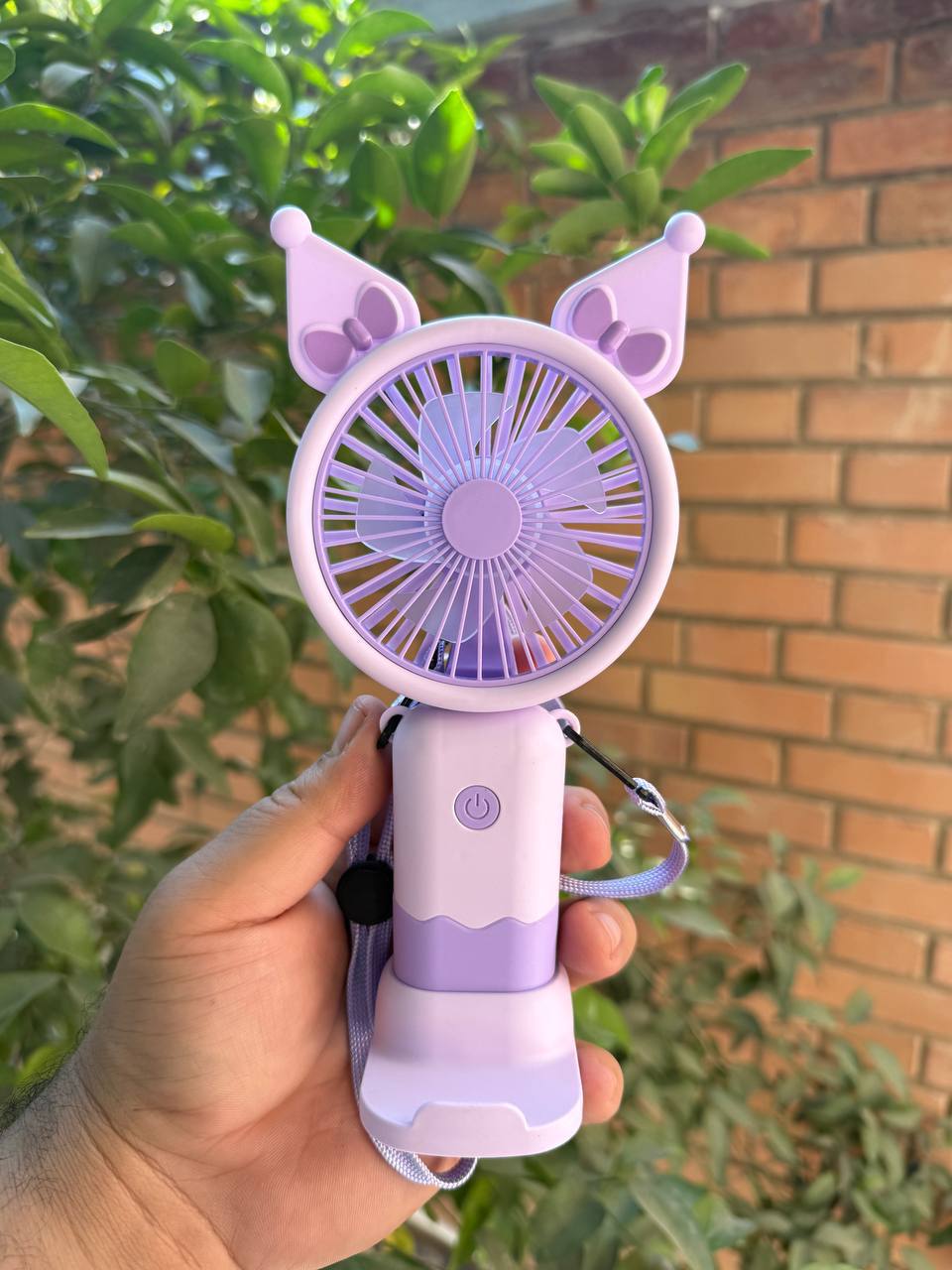 مینی پنکه شارژی و استند موبایل طرح کرومی