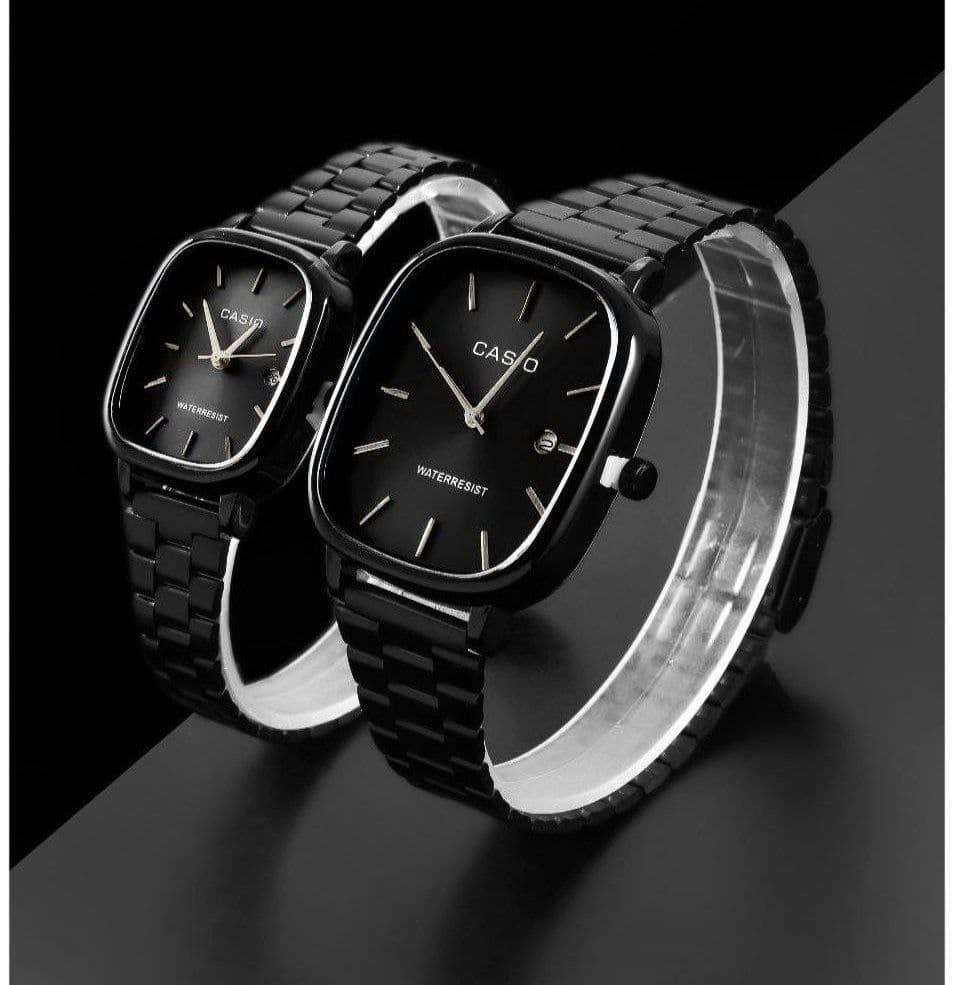 ساعت مچی Casio ست کاپلی Old Money مشکی