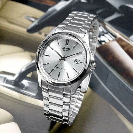 ساعت مچی کاسیو کلاسیک Casio classic تاریخ دار نقره ای