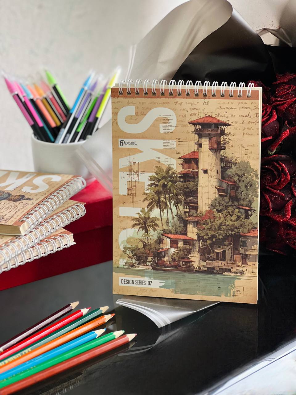 دفتر طراحی 40 برگ مدل دیزاین از برند Pallet کد 07