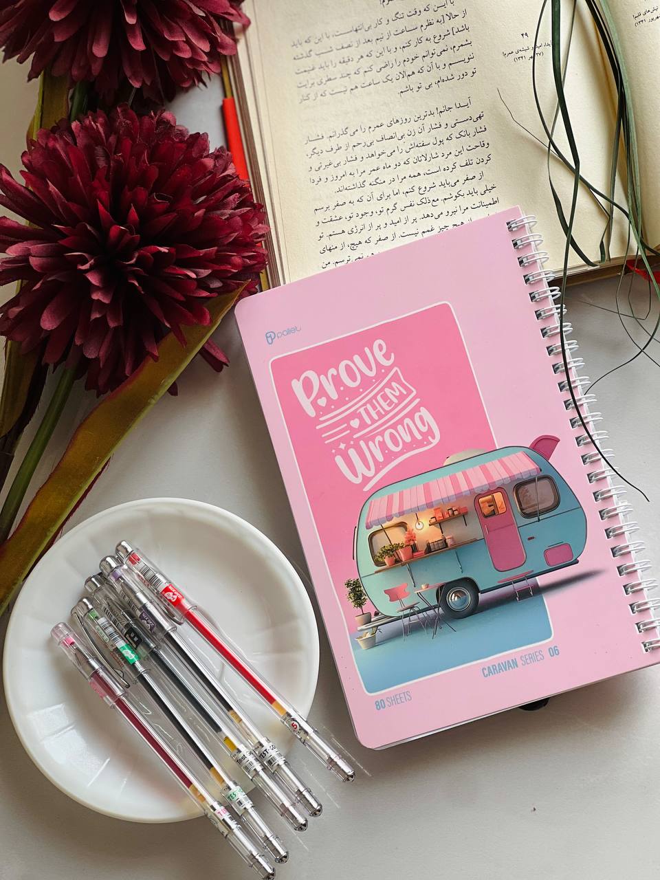 مینی دفتر 80 برگ مدل کاروان از برند Pallet کد 06