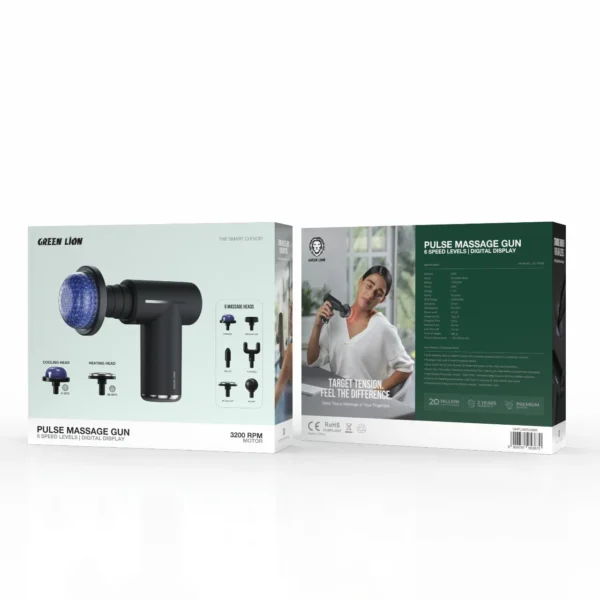 ماساژور تفنگی گرین لاین همراه با کمپرس سرد و گرم Green Lion Pulse Massage Gun