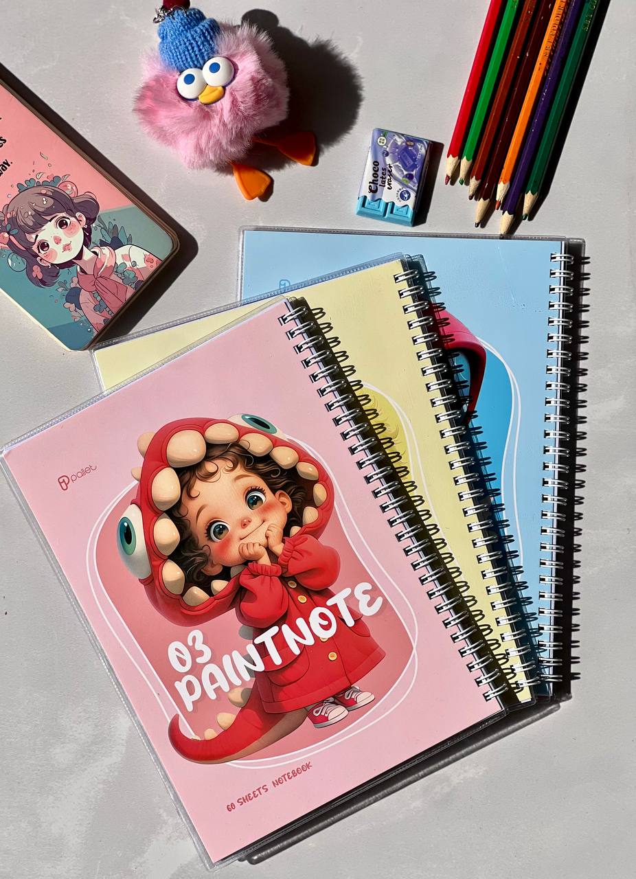 دفتر نقاشی مجلد کیوت 60 برگ از برند Pallet کد 03