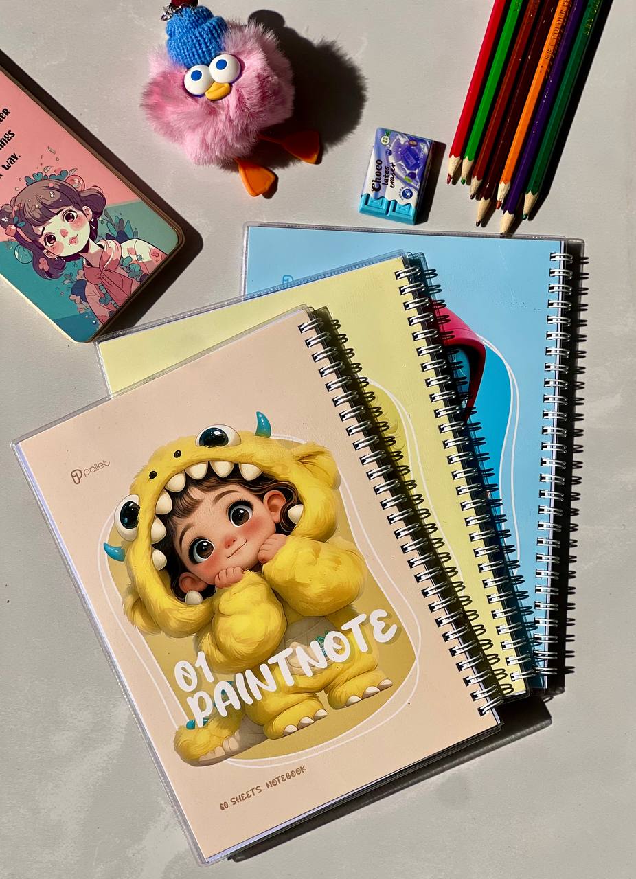 دفتر نقاشی مجلد کیوت 60 برگ از برند Pallet کد 01