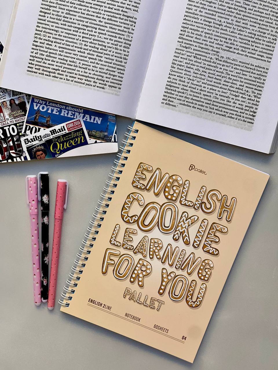 دفتر دو خط زبان 60 برگ از برند Pallet کد 04